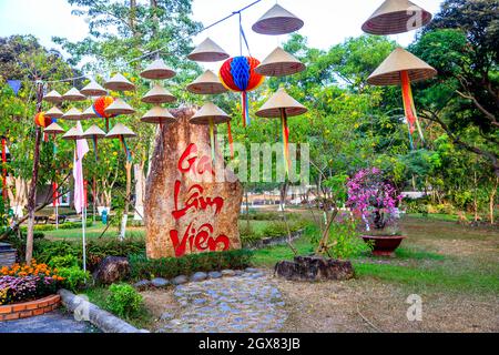 Sam Mountain im Mekong Delta. Stockfoto