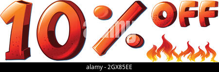 10 % Rabatt auf den Verkauf Stock Vektor