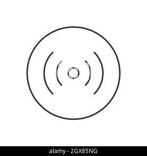 Symbol für den drahtlosen WLAN-Linienvektor. Stock Vektor