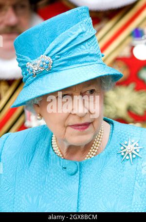 Königin Elizabeth II. Nimmt am 21. April 2011 am Gründungdienst in Westminster Abbey in London, England, Teil. Heute ist der 85. Geburtstag von Königin Elizabeth II. Stockfoto
