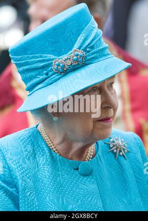 Königin Elizabeth II. Nimmt am 21. April 2011 am Gründungdienst in Westminster Abbey in London, England, Teil. Heute ist der 85. Geburtstag von Königin Elizabeth II. Stockfoto