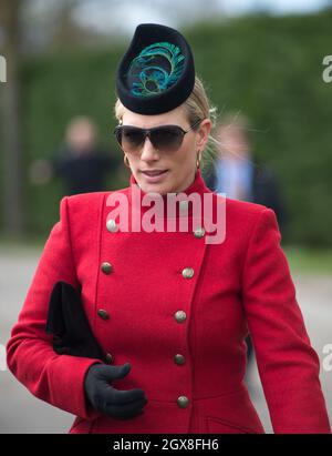 Zara Phillips nimmt am 13. März 2013 am Ladies Day beim Cheltenham Festival Teil. Stockfoto