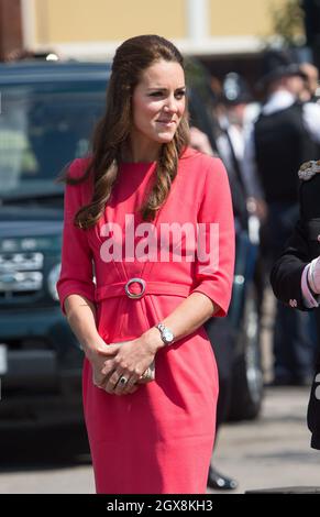 Catherine, Herzogin von Cambridge, besucht ein M-PACT Plus Beratungsprogramm an der Blessed Sacrament School in Islington, London. Stockfoto