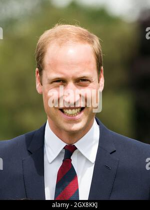 Prinz William, Herzog von Cambridge, besucht am 16. Juli 2014 den war Memorial Park in Coventry. Stockfoto