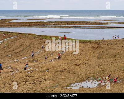 Pointe de Chassiron bei Ebbe, Ile d'Oléron, Charente Maritime, Frankreich. Stockfoto