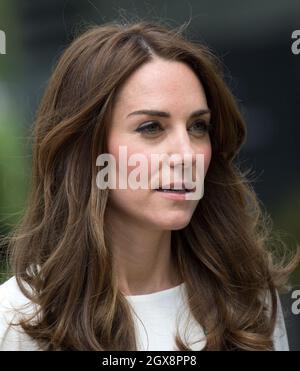 Catherine, Herzogin von Cambridge, nimmt am 16. Mai 2016 am Start der Kampagne „Heads Together“ im Olympic Park in London Teil Stockfoto