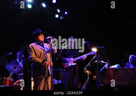 Van Morrison spielt live auf dem Irving Plaza. Stockfoto
