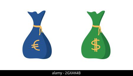 Geldbeutel mit Cash Flat Icon Stock Vektor
