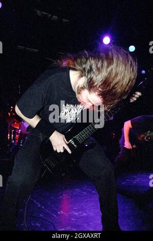 Cannibal Corpse treten im Commodore Ballroom in Vancouver auf. Stockfoto