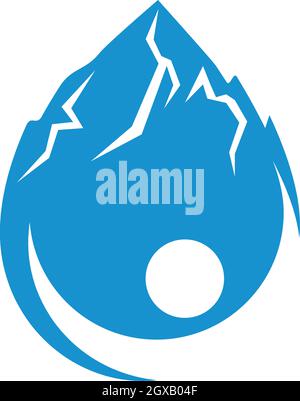 Wassertropfen Logo Template Vector Illustration Design Stock Vektor