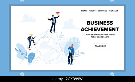 Business Achievement Strategy And Stages Vektor Illustration Stock Vektor