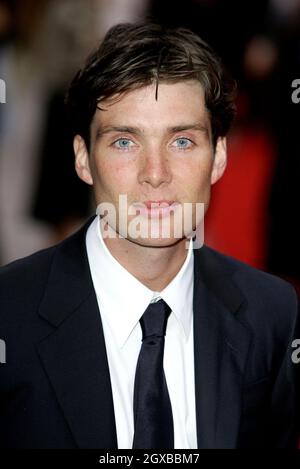 Cillian Murphy bei der Europa-Premiere von Batman Begins. Es wurde im Odeon Leicester Square Kino in London gezeigt. Stockfoto