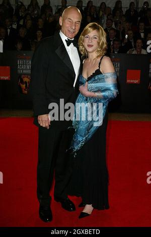 Patrick Stewart auf der BAFTA 2004 am Leicester Square Stockfoto