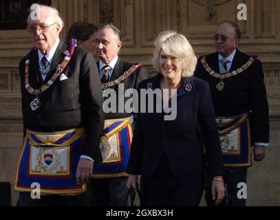 Camilla, Herzogin von Cornwall trifft am 26. Oktober 2006 in der Royal Albert Hall in London auf Freimaurer aus der Grand Lodge der Mark Master Freimaurer. Anwar Hussein/EMPICS Entertainment Stockfoto