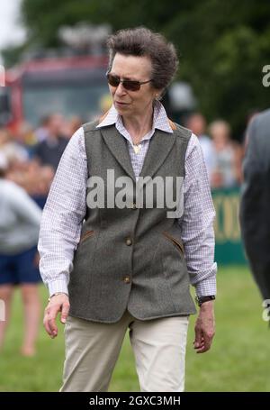 Prinzessin Anne, die Prinzessin Royal, nimmt am Festival of British Eventing im Gatcombe Park Teil Stockfoto