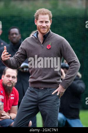 Der Duke of Sussex bei der Vorstellung des Teams UK für die Invictus Games Den Haag 2020 bei der Honourable Artillery Company in London Stockfoto