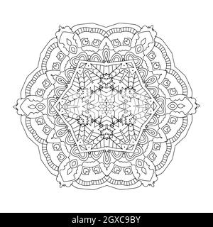 Mandala. Ethnische Zierelemente. Handgezeichneter Hintergrund. Islam, Arabisch, indische Ottomanen-Motive EPS 10 Stock Vektor