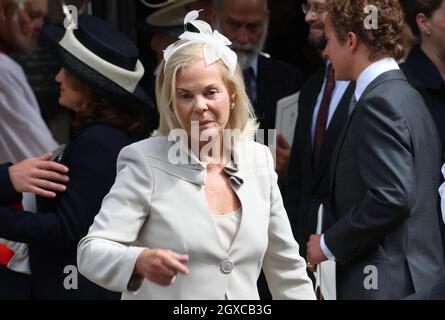 Katharine, Herzogin von Kent, nimmt am Gottesdienst Teil, um das Leben von Prinzessin Diana, Prinzessin von Wales, in der Guards Chapel in London zu feiern. Stockfoto