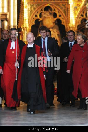 Prinz Harry kommt bei den Children of Courage Awards 2008 der Frau in der Wesminster Abbey im Zentrum von London an. Stockfoto