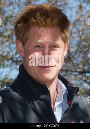 Prinz Harry besucht das Mokolodi Bildungszentrum in Gaborone, Botswana. Stockfoto