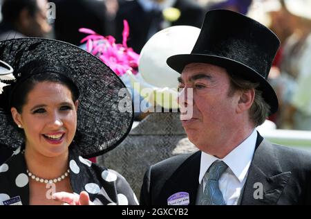 Lord Andrew Lloyd Webber und seine Frau Madeleine nehmen am 17. Juni 2010 am Ladies Day im Royal Ascot Teil. Stockfoto