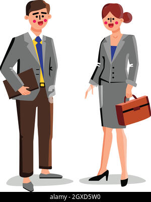 Anwälte Business Workers Mann Und Frau Vektor Stock Vektor