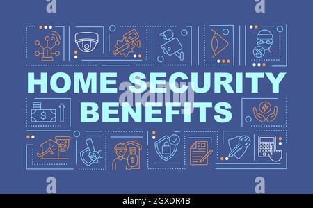 Property Security Benefits Word Concepts Banner Stock Vektor