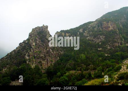 Montaña rocosa de Taganana Stockfoto