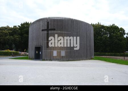 Berlin, 20. September 2021, Kapelle der Versöhnung an der Gedenkstätte Berliner Mauer Stockfoto