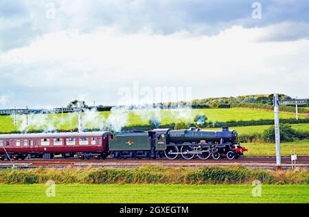 Jubilee Class No 45596 Bahamas an der Colton Junction in Richtung York England Stockfoto