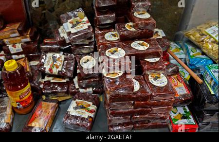 SAO JOAO DEL REI, MINAS GERAIS, BRASILIEN - 25. JANUAR 2020: Traditionelles Guava Smudge auf dem städtischen Markt Stockfoto