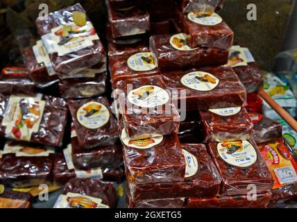 SAO JOAO DEL REI, MINAS GERAIS, BRASILIEN - 25. JANUAR 2020: Traditionelles Guava Smudge auf dem städtischen Markt Stockfoto