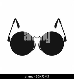 Brille für Blind Icon im einfachen Stil isoliert auf weißem Hintergrund Stockfoto