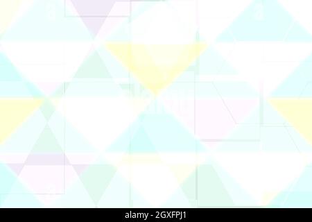 Abstrakt bunt hell Pastell blau rosa gelb Moderne futuristische Technologie und Business Hintergrund Textur mit gemischten geometrischen Figuren. Medizinisch Stockfoto