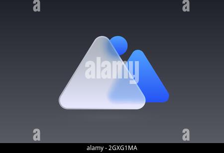 Glasdatei Bild Transparentes Symbol, Sammlung Zeichen. Vektorgrafik Stock Vektor