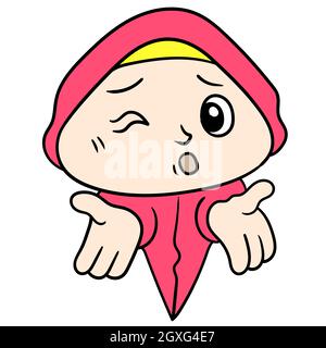 Der Kopf einer muslimischen Frau, die sich küsst, küsst sich Stock Vektor