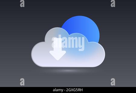 Glas Wolke transparentes Symbol, Sammlung Zeichen. Vektorgrafik Stock Vektor