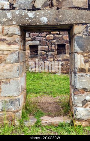 Choquequirao, eine der besten Inka-Ruinen in Peru. Choquequirao Inca Wanderweg in der Nähe von Machu Picchu. Cuzco Region in Peru Stockfoto