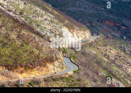 Panorama des Tradouw Passes bei Barrydale im westlichen Kap von Südafrika Stockfoto