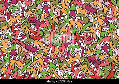 Abstrakt nahtlose Hintergrund Muster von Hand gezeichnet, Vektor. Stock Vektor