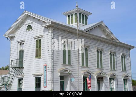 Die historische Innenstadt von San Juan Bautista, CA Stockfoto