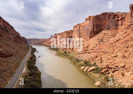 Colorado River Canyon in der Nähe von Moab, Utah, USA Stockfoto