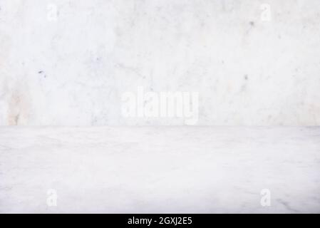 Luxuriöser Marmortisch Hintergrund für Produktanzeige. Tischplatte mit natürlicher Marmorstruktur. Stockfoto