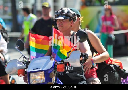 Wien, Österreich. 16. Juni 2012. Regenbogenparade 2012 in Wien Stockfoto