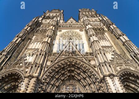 Kathedrale Saint-Gatien in Tours, Loiretal, Frankreich | Tours Kathedrale Saint-Gatien, Tours, Loire-Tal, Frankreich Stockfoto