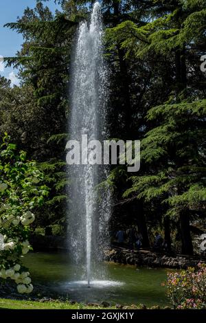 Guss eines Brunnens in der Villa Comunale von Benevento Stockfoto