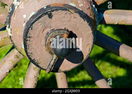 Manassas, Virginia - 29. September 2021: Detail eines historischen Bürgerkriegs-Kanons auf Henry Hill im Manassas Battlefield National Park (Battle of Bull Run). Stockfoto