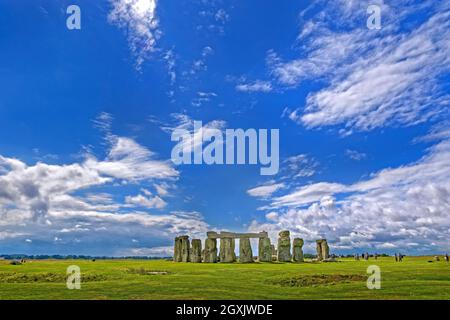 Stonehenge Stone Circle auf der Salisbury Plain in Wiltshire, England. Stockfoto