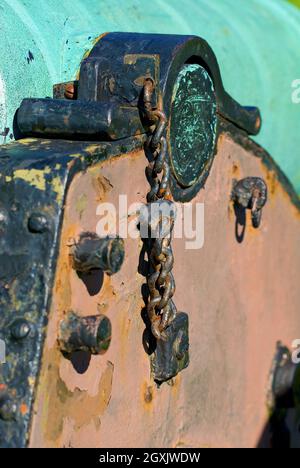 Manassas, Virginia - 29. September 2021: Detail eines historischen Bürgerkriegs-Kanons auf Henry Hill im Manassas Battlefield National Park (Battle of Bull Run). Stockfoto