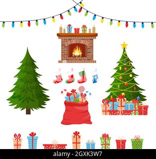 Weihnachtsgrüße dekorativ Stock Vektor